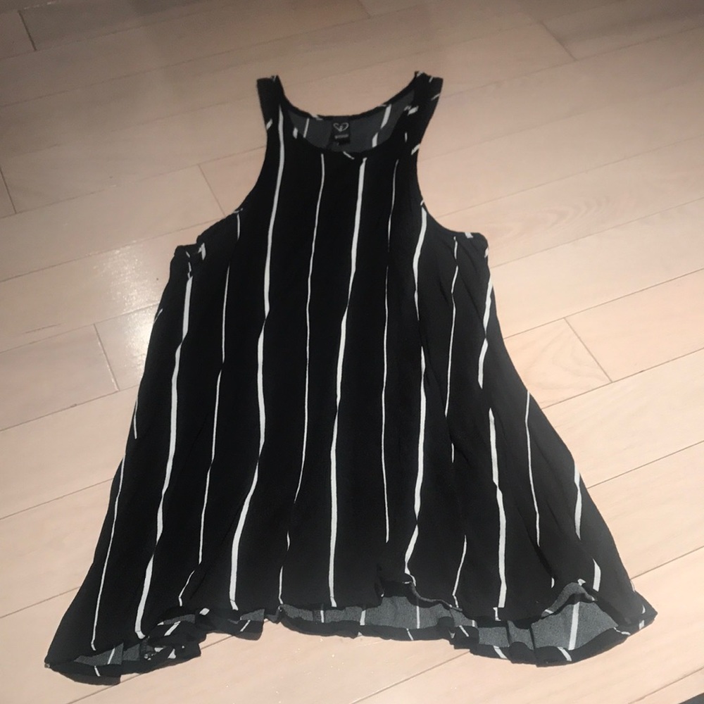 Black and White Pinstripe Blouse Size S